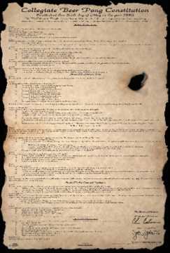 Beer Pong Constitution