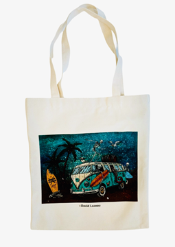 Beach Break Tote Bag Eco-Friendly, Tote Bag, Beach, Anime, David Lozeau, illustrations, Day of the Dead