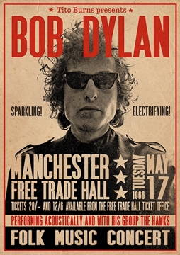 Bob Dylan Manchester Free Trade Hall Concert Promo