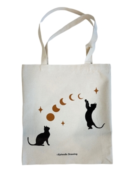 Cat And Moon Tote Bag 